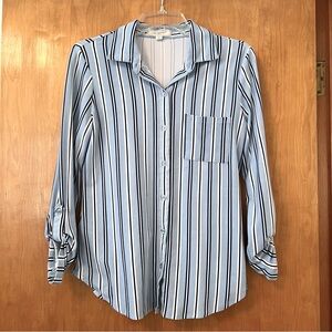 No Comment Women’s Striped Button Up Shirt